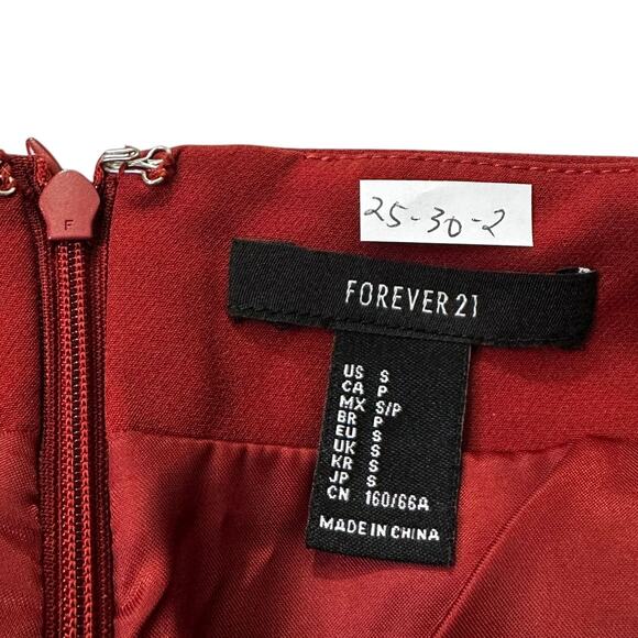 Forever 21 Rust High Rise Mini Skort/Skirt Women's Size Small | 25-30-2 - Picture 3 of 6